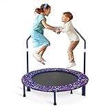 Mini Trampolin, Ø 92cm Trampolin Kinder mit Faltbarem Bungee-Rebounder, Jumping Trampolin mit...