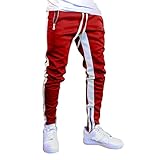 Chino Hose Herren Slim Fit Elegant Funktionshose Jogginghose mit Kordelzug Taschen Fitness...