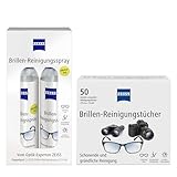ZEISS Set aus 1x Brillen-Reinigungs-Spray alkoholfrei Doppelpack 2x 120ml und 1x ZEISS...