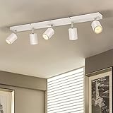 Gr4tec Deckenstrahler LED 5 Flammig, Deckenleuchte Strahler Weiß, Modern Spotbalken Deckenlampe...
