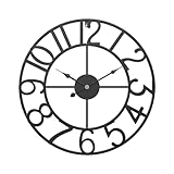HpLive 34cm/40cm Vintage Metall Wanduhr für Außen - Wetterfeste Dekorative Uhr für Garten...