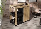 Forte Home BAR Barschrank 70 80, Schrank mit Rollen und 2 Türen, Barmöbel, Wohnzimmerbar,...
