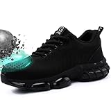 LAoutun Arbeitsschuhe Herren Leichte Sicherheitsschuhe Elastische weiche Stahlkappenschuhe...