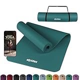 ALPIDEX Yogamatte 183 x 60 x 0.8 cm Phthalatfreie Fitness Matte E-Book Tragegurt rutschfest...