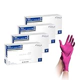 MaiMed solution 100 magenta Nitrilhandschuhe M 100 Stk. – Einweg Handschuhe nach EN 455 und 374 -...