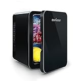 Enventor Mini Kühlschrank 4 Liter, 6 Dosen Mini-Kühlschränke für Schlafzimmer, AC+12V DC...