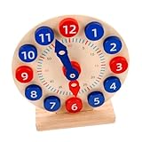 DRESSOOS 1 Set Holzuhr Modell Pädagogisches Kinder Uhr Spielzeug Aus Holz Lernuhr Für Kinder Ab 3...