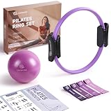 LIONSCOOL Pilates-Ring-Set – 14“/35cm Magic Circle mit Doppelgriffen – Inkl. platzfestem...