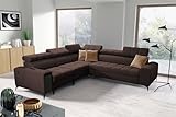 IM SOFA Wohnzimmer Eckcouch Polsterecke mit Schlaffunktion GREKO III Links Braun