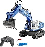 s-idee® 1558 blau Ferngesteuerter RC Bagger 1:18 Huina Spielzeug für Kinder - RC Bagger mit Metall...