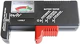 Werkzeyt Batterietester - Mit analoger Anzeige - Zum Prüfen des Ladezustands - Ideal für AAA, AA,...