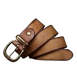 Vintage-Ledergürtel – 3,3 Cm Breiter Hüftgurt Mit Retro-Dornschließe, Unisex Für Den...