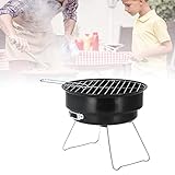 Holzkohlegrill, Mini-Kugelgrill mit flacher Oberseite, kleiner tragbarer Outdoor-BBQ-Grill für das...