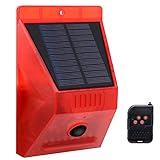 Yinhing LED-Solar-Alarm-Lichtschalter, Fernbedienung, Anti-Dieb-Beast-Alarm mit Bewegungssensor, 129...