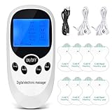 PLLYPE TENS/EMS Gerät Schmerztherapie, Muskelstimulationsgeräte mit Zwei Ausgängen mit 6...