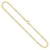 EDELIND Königskette Gold 2,3 mm - Goldkette Herren Echtgold 585 | Kette mit Stempel | Halskette mit...