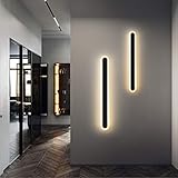 ZBZFGE LED-Wandleuchte für den Innenbereich, lange Streifen, Aluminium, dreifarbig, Lichtspiegel,...