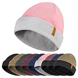 Sukeen Unisex Beanie-Mtze, Strickmütze Herren Damen, Wintermütze Strickmütze, Cuffed Hats Weich &...