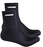 Cressi Black Neoprene (3 or 5mm) Socks Resilient - Neopren Tauchsocken 3/5mm, Schwarz, für...