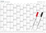 STAEDTLER Jahresplaner Lumocolor Set 2026, Wandkalender trocken abwischbar, Größe DIN A1, incl....