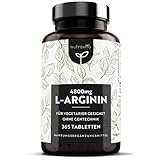 365 L Arginin Tabletten hochdosiert 4800 mg je Tagesdosis - aus Fermentation - L Arginin Kapseln...