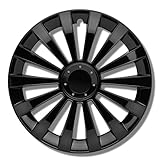 Albrecht 16 Zoll Radkappen schwarz für Stahlfelgen - Meridian Radzierblenden aus hochwertigem...
