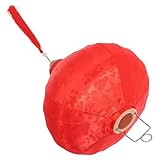 EPIGEIST Vietnamesische Ovale Stofflaterne Rot mit Hängedeckel Wetterfeste Gartenlaterne für...