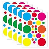 Aufkleber Rund (140 Stück), Bunte Selbstklebende Klebepunkte Aufkleber, Für Klassenzimmer Büro...