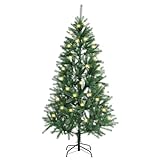 Juskys künstlicher Weihnachtsbaum 180 cm - Baum mit LED Beleuchtung & Ständer - Tannenbaum...
