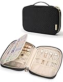 heouvo Schmuckroll Organizer Tasche, Reise Schmuck Organizer mit Uhrenarmbandhalter, Reise...