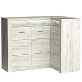 Eckkommode Sideboard Eckschrank Kommode Wohnzimmerschrank Anrichte Aufbewahrunsschrank modern in...