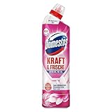 Domestos Kraft & Frische WC Gel Floral Fresh Reinigungsmittel mit frischem Blumen-Duft für...