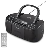 MEDION E65010 Stereoradio (CD-Player, Kassette, USB Anschluss, AUX Audioeingang, MP3-Widergabe. UKW...