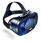 VR Brille für Handy, Virtual Reality 3D Brille mit Bluetooth Fernbedienung, 3D VR Glasses Virtual...