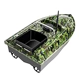 LINHYUK 500m Köderboot Futterboot mit Fernbedienung and LED-Lichter Köder Boot Angeln 1,5KG...