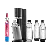 SodaStream Wassersprudler DUO mit CO2-Zylinder, 2x 1L Glasflasche und 2x 1L spülmaschinenfeste...