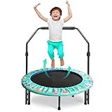 Trampolin Kinder, Ø 92cm Mini Trampolin mit Faltbarem Bungee-Rebounder, Jumping Trampolin mit...