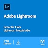 Adobe Photoshop Lightroom inkl. 1TB Cloud Speicher | 12 Monate Subscription Karte | Standard |1...
