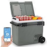 Alpicool 58 Liter Kompressor Kühlbox Tragbarer, Kühlbox Auto Mit APP-Steuerung, 12V/24V DC...