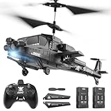 DEERC RC Helikopter: 2.4 GHz Fernbedienung,30 Minuten Flugzeit, 2 Batterien, LED-Lichter,...