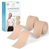 Health Press Kinesiotapes – 2 Rollen Kinesiologie Tape Sport Beige + Beige (5cm x 5m) –...