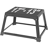 GanFindX Plyometrische Sprungbox aus Metall, 30,5 cm mit 43,2 x 33 cm Oberfläche, Stahl-Plyo-Box,...
