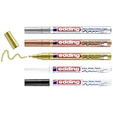 edding 4-751-5-999 Lackmarker Schwarz, Weiß, Gold, Silber, Kupfer 2 mm, 4 mm