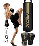 RDX 12 KG Gefüllt Boxsack Kinder und Drehwirbel, 60 cm Hängend Box Set Für Boxen Kickboxen MMA...