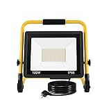 FIVMEN Baustrahler 100W 8500LM LED Strahler Arbeitsleuchte mit Standgestell und 3m Kabel Stecker...