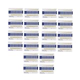 YARNOW 40 Stück Teiliges Zahnfarbvergleichs Langlebigem PVC Leichte und Praktische Zahnfarbkarte...