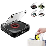 Tragbarer Bluetooth-CD-Player, Vintage-Radio, digitaler Audio-Player, HiFi-Sound, kabellose und...