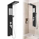 Froadp Duschpaneel Regendusche Edelstahl Duschsystem 5-Funktion Wandmontage Duschset mit Handbrause,...