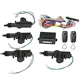 Shkalacar 12V Universal Autotürschloss Zentralverriegelung Komplett Set Auto Türschloss Keyless...