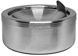1x Aschenbecher mit Deckel aus Edelstahl 12 cm x 5,5cm | Aschenbecher für draußen und drinnen |...
